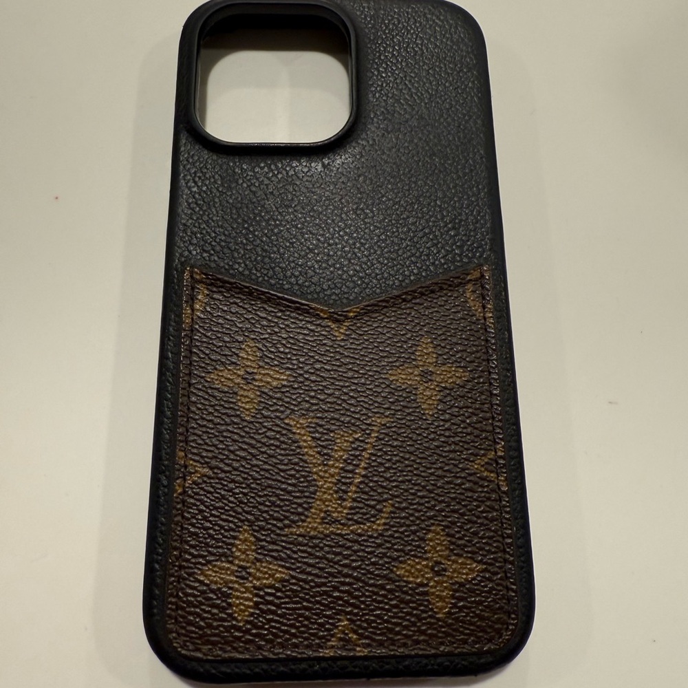 Louis Vuitton Black and Brown Monogram iPhone 14 Pro Max Case